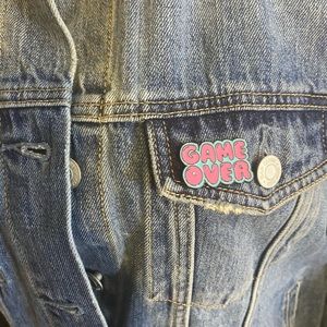 “Game Over" Metal Pin